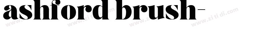 ashford brush字体转换